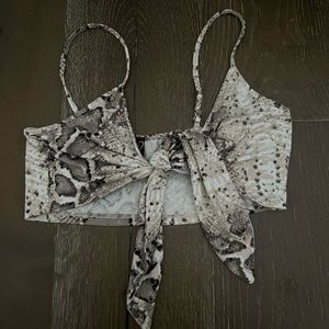 Snake Skin crop top. size small